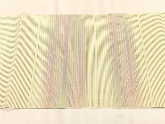 平和屋着物＊夏物　八寸名古屋帯　絽綴れ　霞横段文　正絹　逸品　CABK1228fb