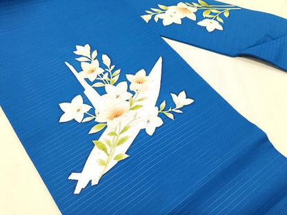 平和屋着物＊夏物　絽塩瀬　九寸名古屋帯　桔梗　銀彩　正絹　逸品　CABK1231fb