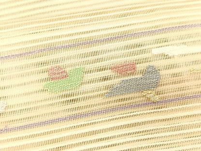 平和屋着物＊夏物　八寸名古屋帯　絽綴れ　抽象文様　金銀糸　正絹　逸品　CABK1232fb