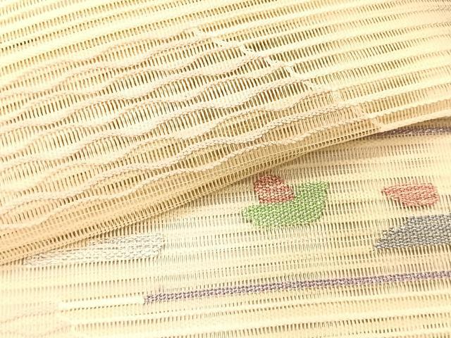 平和屋着物＊夏物　八寸名古屋帯　絽綴れ　抽象文様　金銀糸　正絹　逸品　CABK1232fb