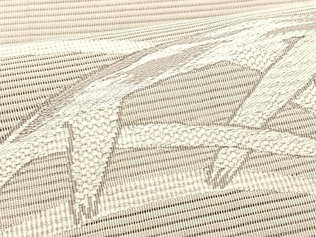 平和屋着物＊夏物　八寸名古屋帯　絽綴れ　芝草文　正絹　逸品　CABK1233fb