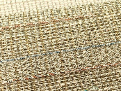 平和屋着物＊夏物　八寸名古屋帯　羅　幾何学文様　金銀糸　正絹　逸品　CABK1234fb