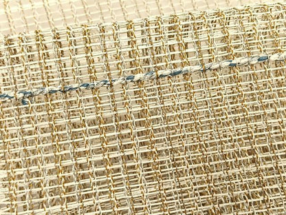 平和屋着物＊夏物　八寸名古屋帯　羅　幾何学文様　金銀糸　正絹　逸品　CABK1234fb