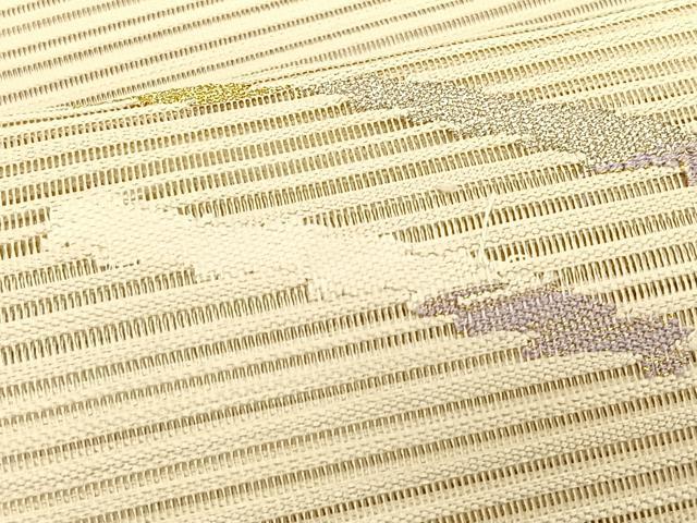 平和屋着物＊夏物　八寸名古屋帯　絽綴れ　抽象文様　金銀糸　正絹　逸品　CABK1237fb