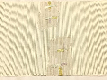 平和屋着物＊夏物　八寸名古屋帯　絽綴れ　抽象文様　金銀糸　正絹　逸品　CABK1237fb