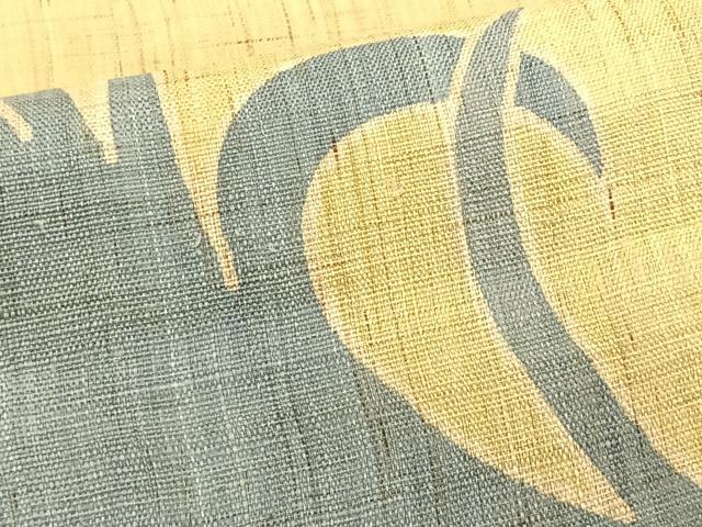 平和屋着物＊夏物　九寸開き名古屋帯　杜若　麻　逸品　CABK1241fb