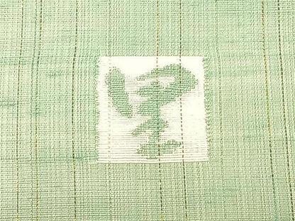 平和屋着物＊夏物　西陣　宮階織物　宮繍苑　里葉　九寸名古屋帯　櫛織り　枝葉丸文　正絹　逸品　CABK1243fb