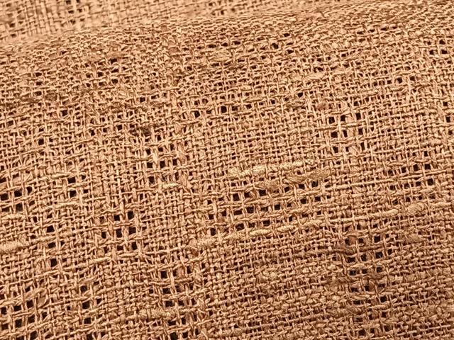 平和屋着物＊夏物　八寸名古屋帯　幾何学文様　伽羅色　正絹　逸品　CABK1244fb