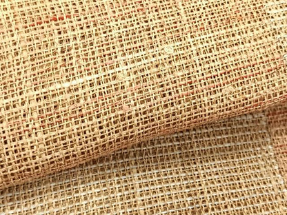 平和屋着物＊夏物　八寸名古屋帯　からむし織　市松文様　証紙付き　逸品　CABK1245fb