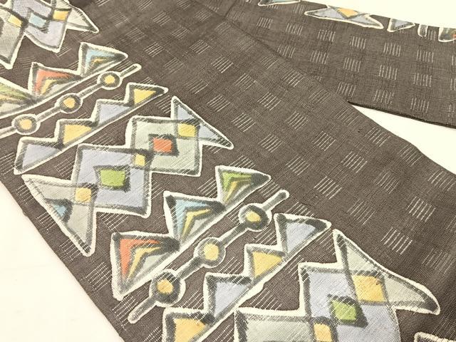 平和屋着物＊夏物　九寸名古屋帯　花倉織　抽象文様　逸品　CABK1247fb