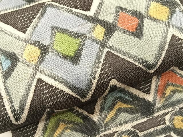 平和屋着物＊夏物　九寸名古屋帯　花倉織　抽象文様　逸品　CABK1247fb