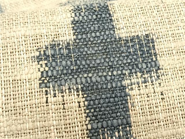 平和屋着物＊夏物　八寸名古屋帯　藍　幾何学文様　正絹　逸品　CABK1249fb