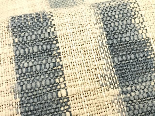 平和屋着物＊夏物　八寸名古屋帯　藍　幾何学文様　正絹　逸品　CABK1249fb