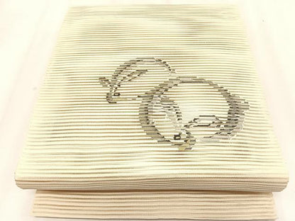 平和屋着物＊夏物　八寸名古屋帯　絽綴れ　兎　金糸　正絹　逸品　CABK1250fb
