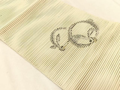 平和屋着物＊夏物　八寸名古屋帯　絽綴れ　兎　金糸　正絹　逸品　CABK1250fb