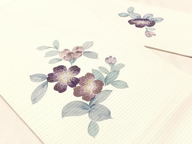 平和屋着物＊夏物　絽塩瀬　九寸名古屋帯　枝花文　正絹　逸品　CABK1252fb