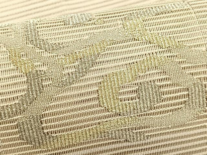 平和屋着物＊夏物　八寸名古屋帯　絽綴れ　兎　金銀糸　正絹　逸品　CABK1254fb