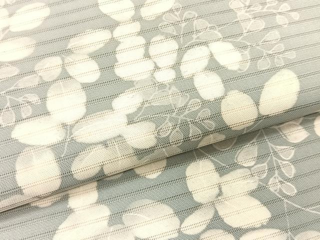 平和屋着物＊夏物　絽塩瀬　九寸名古屋帯　枝葉文　正絹　逸品　CABK1257fb