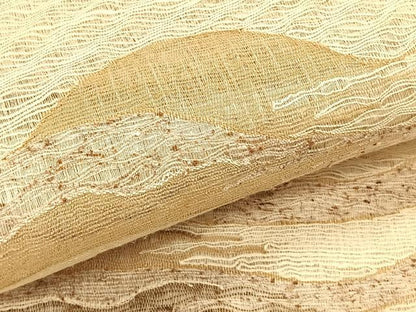 平和屋着物＊夏物　八寸名古屋帯　櫛織り　風景文　正絹　逸品　CABK1271fb