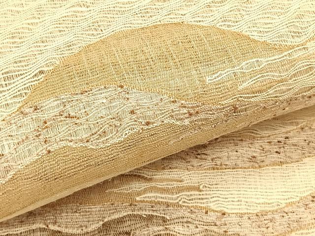 平和屋着物＊夏物　八寸名古屋帯　櫛織り　風景文　正絹　逸品　CABK1271fb