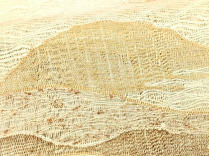 平和屋着物＊夏物　八寸名古屋帯　櫛織り　風景文　正絹　逸品　CABK1271fb