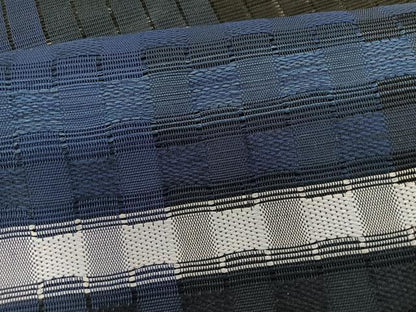 平和屋着物＊夏物　八寸名古屋帯　藍　間道　正絹　逸品　CABK1272fb