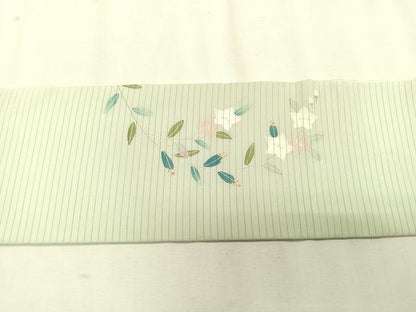 平和屋着物＊夏物　絽塩瀬　九寸名古屋帯　友禅　桔梗　正絹　逸品　CABK1275fb