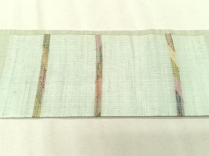 平和屋着物＊夏物　九寸名古屋帯　雲取り文　金銀糸　正絹　逸品　CABK1280fb