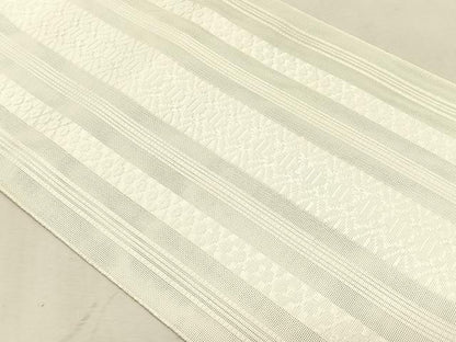 平和屋着物＊夏物　八寸名古屋帯　博多織　紗献上　胡粉色　CABK1284fb