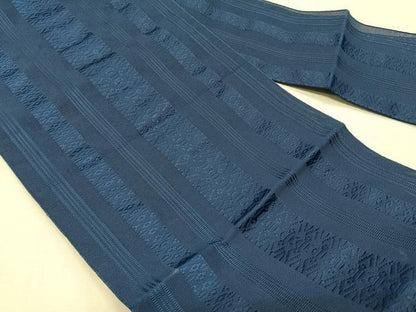 平和屋着物＊夏物　八寸名古屋帯　博多織　紗献上　青藍色　CABK1291fb