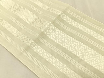 平和屋着物＊夏物　八寸名古屋帯　博多織　紗献上　絹鼠色　CABK1296fb