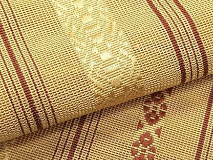 平和屋着物＊夏物　本場筑前博多織　八寸名古屋帯　紗献上　飴色　正絹　逸品　CABK1298fb