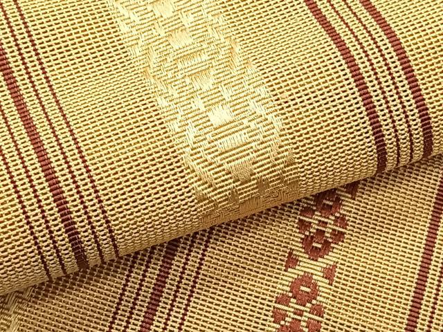 平和屋着物＊夏物　本場筑前博多織　八寸名古屋帯　紗献上　飴色　正絹　逸品　CABK1298fb