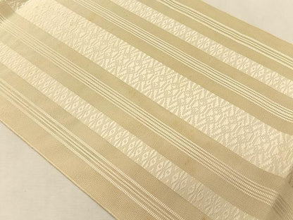 平和屋着物＊夏物　本場筑前博多織　八寸名古屋帯　紗献上　肌色　正絹　逸品　CABK1305fb