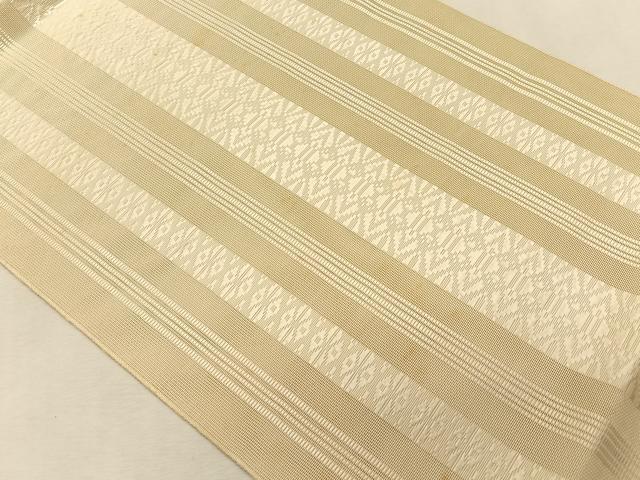 平和屋着物＊夏物　本場筑前博多織　八寸名古屋帯　紗献上　肌色　正絹　逸品　CABK1305fb