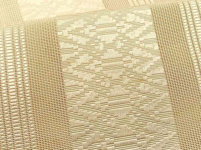 平和屋着物＊夏物　本場筑前博多織　八寸名古屋帯　紗献上　肌色　正絹　逸品　CABK1305fb