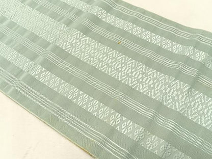 平和屋着物＊夏物　本場筑前博多織　八寸名古屋帯　紗献上　柳鼠色　正絹　逸品　CABK1307fb