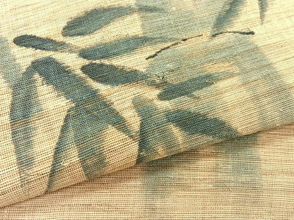平和屋着物＊夏物　八寸名古屋帯　作家物　手描き　笹竹文　麻　逸品　CABK1314fb