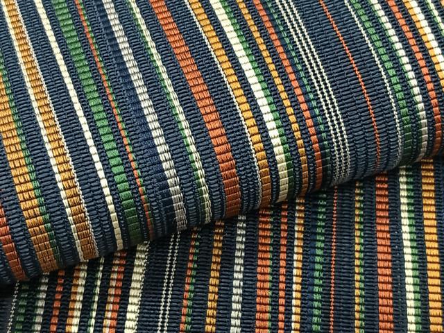 平和屋着物＊夏物　本場筑前博多織　八寸名古屋帯　よろけ縞　正絹　逸品　CABK1317fb