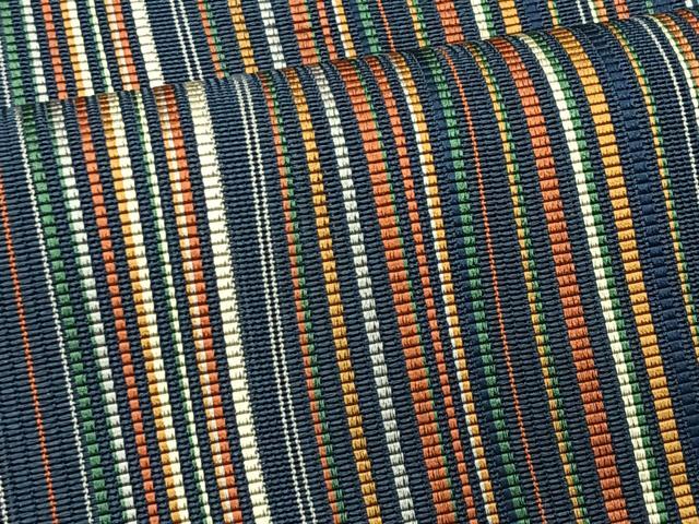 平和屋着物＊夏物　本場筑前博多織　八寸名古屋帯　よろけ縞　正絹　逸品　CABK1317fb