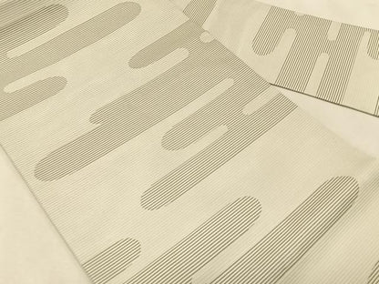 平和屋着物＊夏物　九寸名古屋帯　エ霞文　正絹　逸品　CABK1322fb