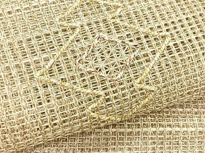 平和屋着物＊夏物　八寸名古屋帯　羅　松皮菱文　金糸　正絹　逸品　CABK1328fb