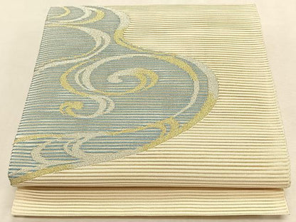 平和屋着物＊夏物　八寸名古屋帯　絽綴れ　流水文　金銀糸　正絹　逸品　CABK1330fb