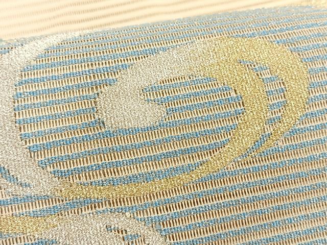 平和屋着物＊夏物　八寸名古屋帯　絽綴れ　流水文　金銀糸　正絹　逸品　CABK1330fb