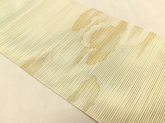 平和屋着物＊夏物　八寸名古屋帯　絽綴れ　雲取り文　金銀糸　正絹　逸品　CABK1336fb