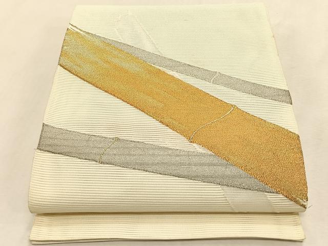平和屋着物＊西陣　じゅらく謹製　夏物　八寸名古屋帯　絽綴れ　竹　金銀糸　CABK1343fb