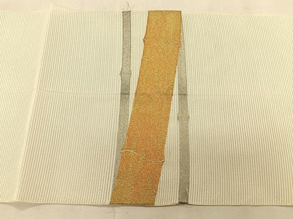 平和屋着物＊西陣　じゅらく謹製　夏物　八寸名古屋帯　絽綴れ　竹　金銀糸　CABK1343fb