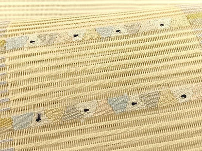 平和屋着物＊夏物　八寸名古屋帯　絽綴れ　抽象文様　金銀糸　正絹　逸品　CABK1344fb