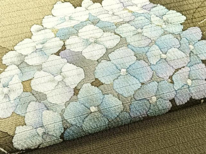 平和屋着物＊夏物　九寸名古屋帯　紫陽花　正絹　逸品　CABK1345fb