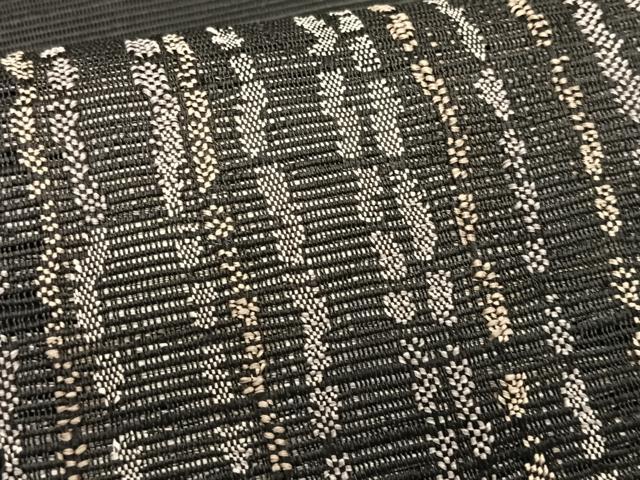 平和屋着物＊夏物　八寸名古屋帯　抽象文様　黒地　金銀糸　正絹　逸品　CABK1352fb